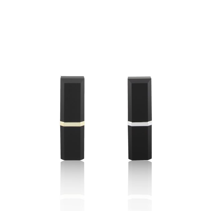 High Quality Luxury Cosmetic Plastic Tubes Empty Square Lipstick Tubes Matte Black Lipstick Packaging - LS366 - Image 5