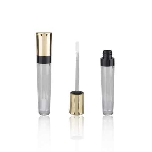 Eco Friendly Golden Clear Tube for Lip Gloss Cylinder Container Lipgloss Tube - LG079