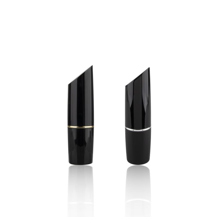 Best Seller Bevelled Edge Glitter Black Lipstick Packaging Lipstick Container Plastic Tube Packaging for Lipstick - LS194