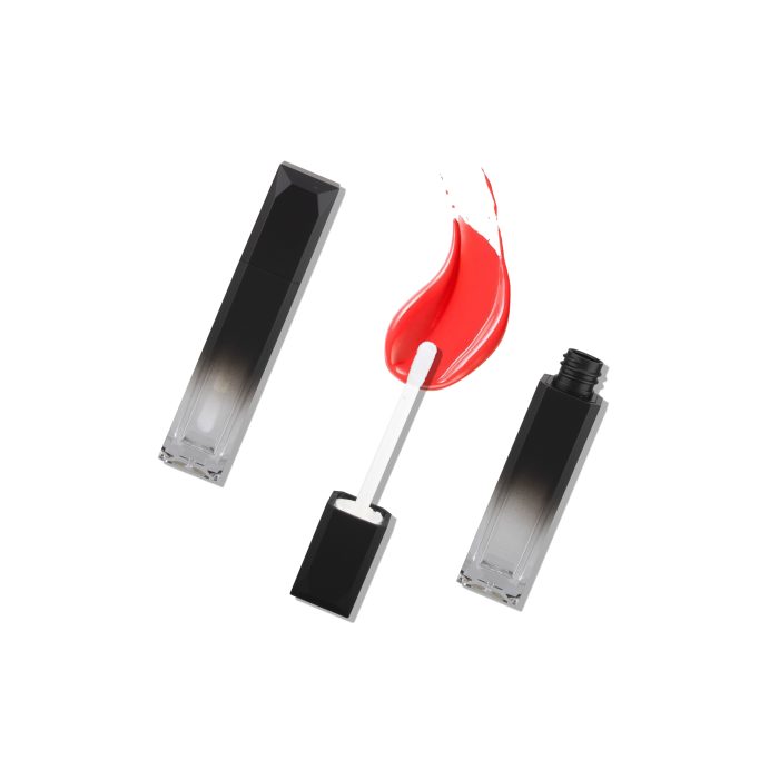 Plastic Square Gradient Lip Gloss Tube with Wands Black Lipgloss Tube Liquid Lipstick Container - LG126 - Image 5