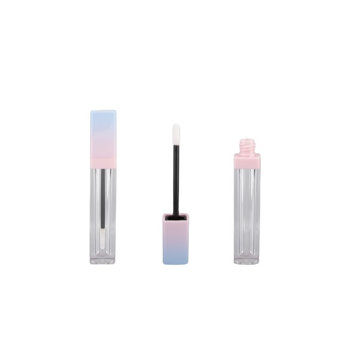 Popular Beautiful Gradient Blue Pink Lip Gloss Containers Tube Wholesale Plastic Lip Gloss Wand Tube Lip Gloss Tube - LG109D
