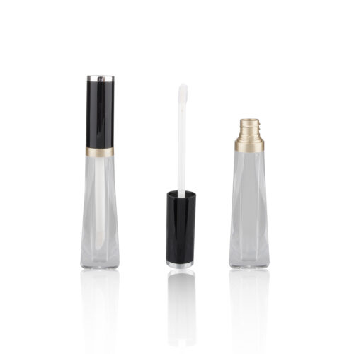 Luxury Black Gold Plastic Cosmetic Tubes Lip Gloss Containers Tube Lipgloss Tube with Glossy Painting - LG070