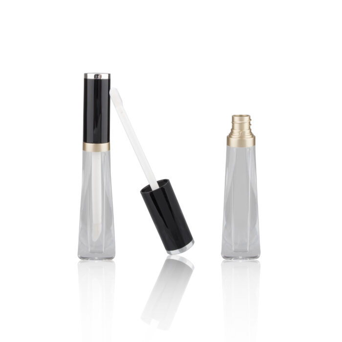 Luxury Black Gold Plastic Cosmetic Tubes Lip Gloss Containers Tube Lipgloss Tube with Glossy Painting - LG070 - Image 2