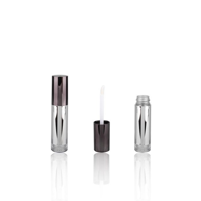 Portable Sliver Glossy Liptint Bottle Cylinder Lip Gloss Containers Plastic Tube Packaging - LG120