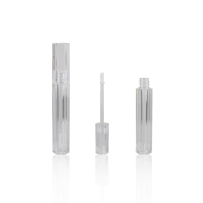 Plastic Cosmetic Tubes Transparent Hexagon Empty Lip Gloss Tube Container Custom - LG198
