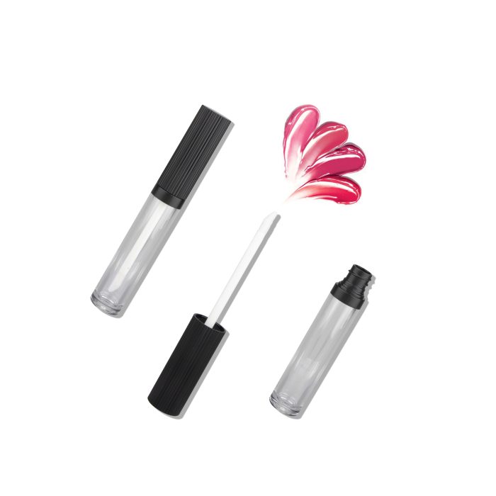Custom Black Lipgloss Tubes Private Label Lip Gloss Round Bottles Lip Gloss Containers Tube Screw Lid - LG115 - Image 5