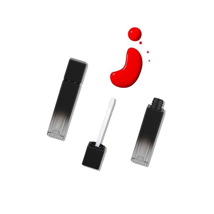 High Quality Square Lip Gloss Containers Black Frosted Lipgloss Packaging Liquid Lipstick Tube - LG139 - Image 5