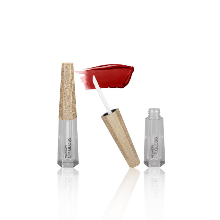 Luxury Hexagon Plastic Golden Cosmetic Tubes Lip Gloss Containers Tube Liptint Bottle - LG146 - Image 3