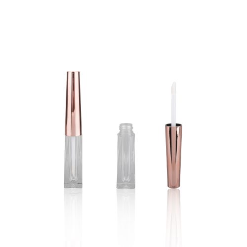 Empty Cosmetic Packaging Rose Gold Lip Gloss Containers Tube Lip Tint Bottle Lipgloss Tube with Brush Applicator - LG144