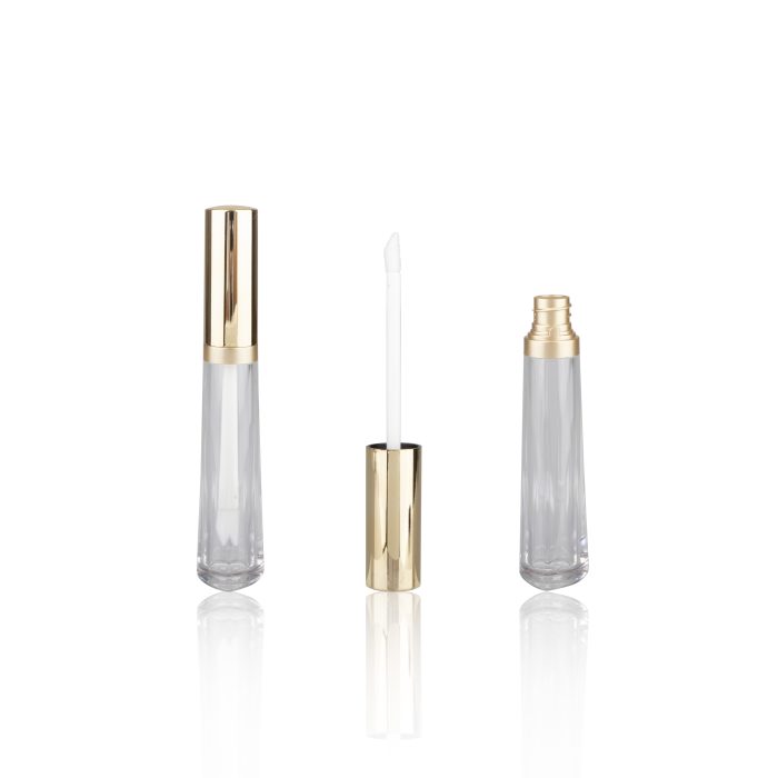 High Quality Lip Gloss Containers Empty Golden Lipgloss Tube Custom Cosmetic Packaging - LG127