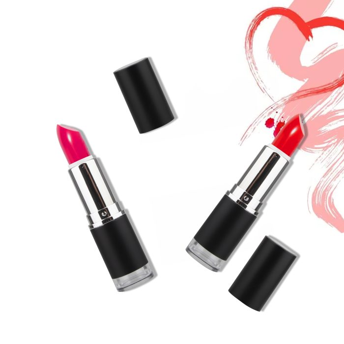 Hot Classic Frosted Black Round Cosmetic Tube Lipstick Tube Packaging Custom - LS208 - Image 4