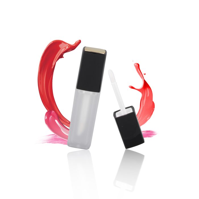 Premium Cosmetic Packaging Plastic Mini Square Lipgloss Tube with Wand Clear Lip Gloss Containers Tube Liptint Tube - LG077 - Image 2