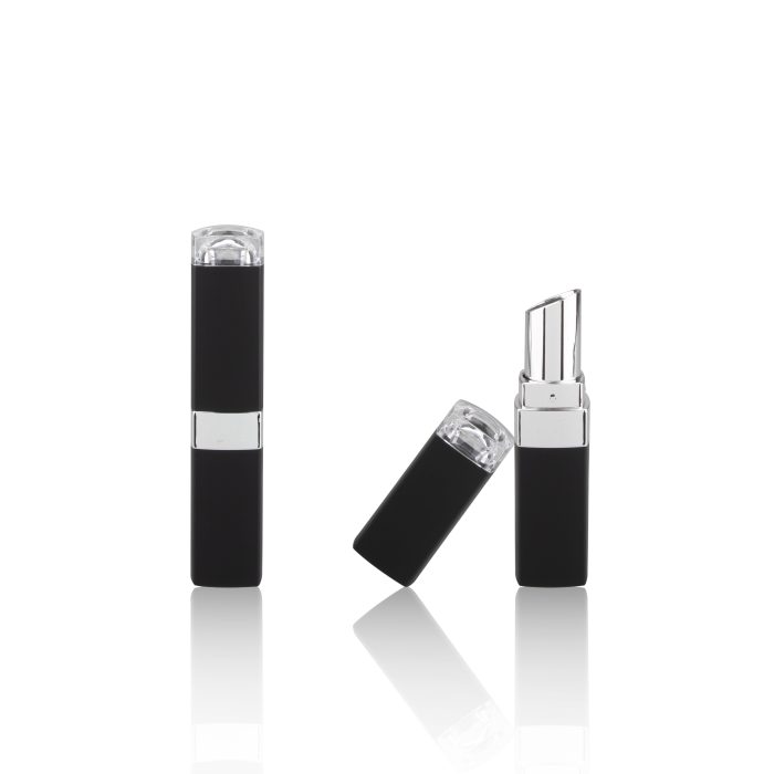 Custom Cosmetic Packaging Boxes Empty Silver Black Lipstick Tubes Square Lipstick Packaging - LS318 - Image 2