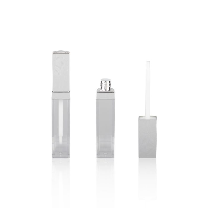 New Design Empty Sliver Lip Gloss Tube with Diamond Cap Lip Gloss Square Tubes Liquid Lipstick Tube - LG168