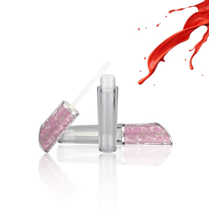 Pink Leopard Unique Design Clear Lip Gloss Tubes Lipgloss packaging Lip Gloss Plastic Tube - LG169 - Image 4