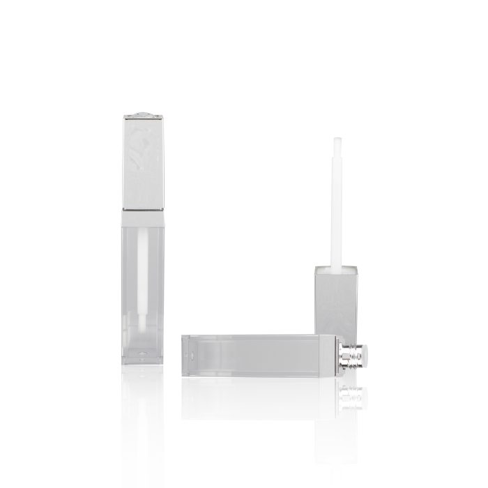 New Design Empty Sliver Lip Gloss Tube with Diamond Cap Lip Gloss Square Tubes Liquid Lipstick Tube - LG168 - Image 2