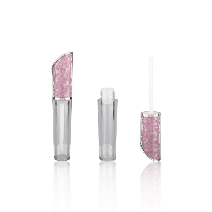 Pink Leopard Unique Design Clear Lip Gloss Tubes Lipgloss packaging Lip Gloss Plastic Tube - LG169