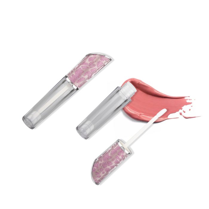 Pink Leopard Unique Design Clear Lip Gloss Tubes Lipgloss packaging Lip Gloss Plastic Tube - LG169 - Image 3