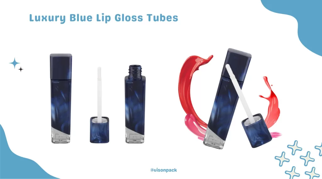 Luxury Blue Lip Gloss Tubes