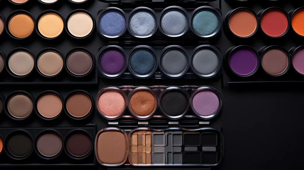 Various types of eye shadow