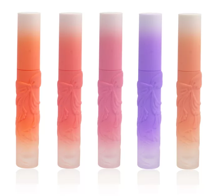 Embossed Bowknot Matte Container 4ml Gradient Pink Cute Cosmetic Packaging Custom Color - LG490 - Image 4