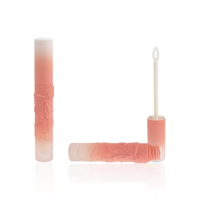 Embossed Bowknot Matte Container 4ml Gradient Pink Cute Cosmetic Packaging Custom Color - LG490