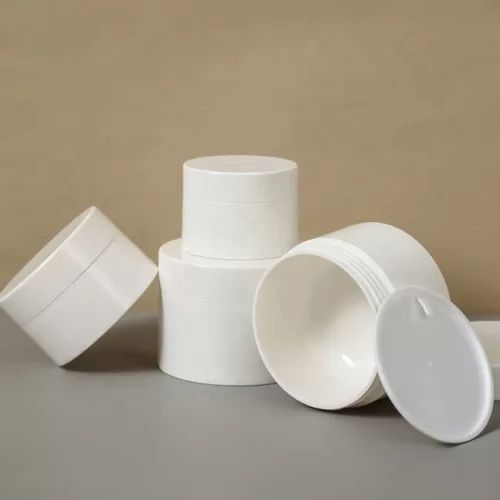 Matte PP Cosmetic Jar for Makeup & Skincare, 50g-100g Empty Plastic Double-Walled Cylinder - ES027