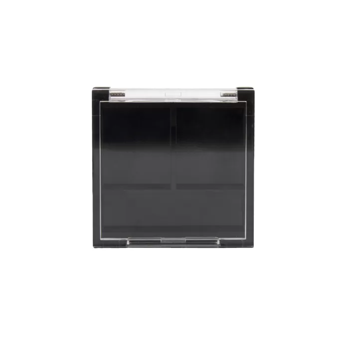 Square PETG Clear Empty Eyeshadow Palette 2 Colors Transparent Packaging - ES077