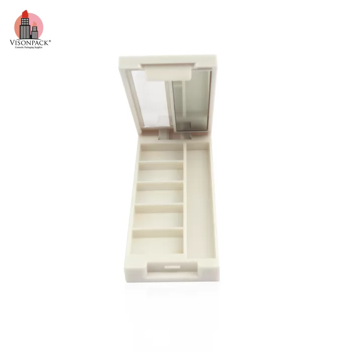 Wholesale Makeup 5 Colors Eyeshadow Palette Case Plastic Empty White Custom Color - ES079 - Image 4