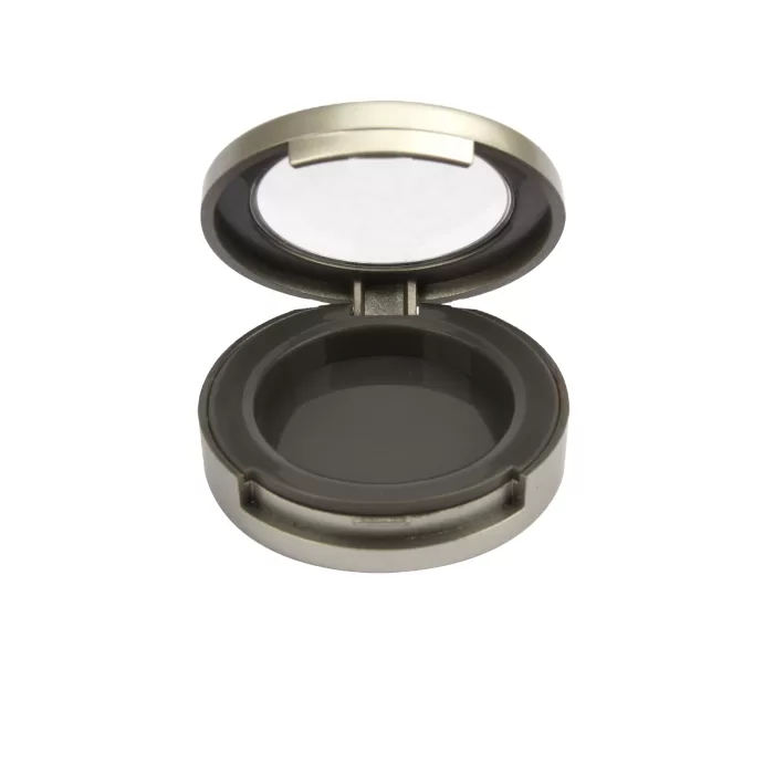 Makeup Silver Gray Empty Single Compact Eyeshadow Case Round Custom Plastic Wholesale - ES093