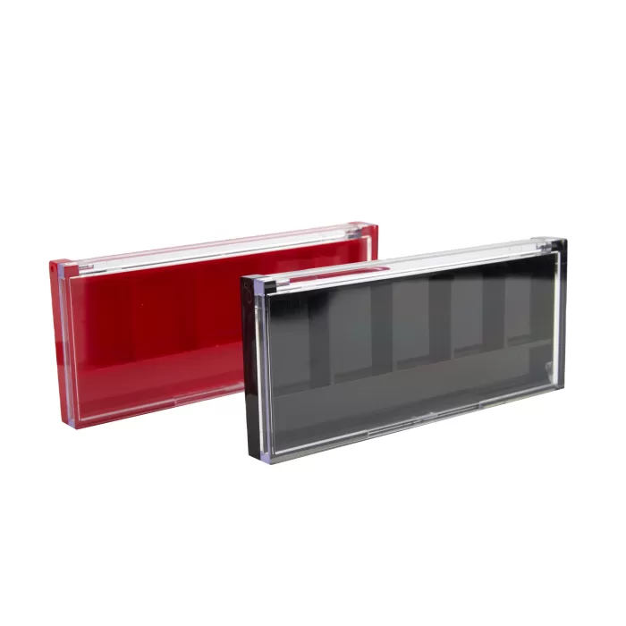Wholesale Rectangle Cosmetics Packaging 5 Colors Plastic Empty Eye Shadow Palette Clear Cover - ES100