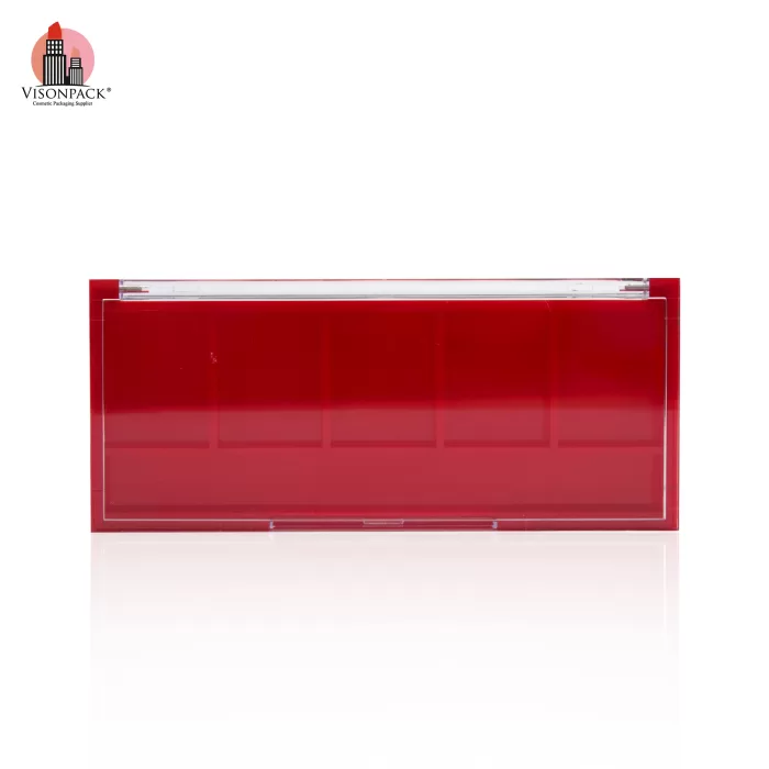 Wholesale Rectangle Cosmetics Packaging 5 Colors Plastic Empty Eye Shadow Palette Clear Cover - ES100 - Image 5