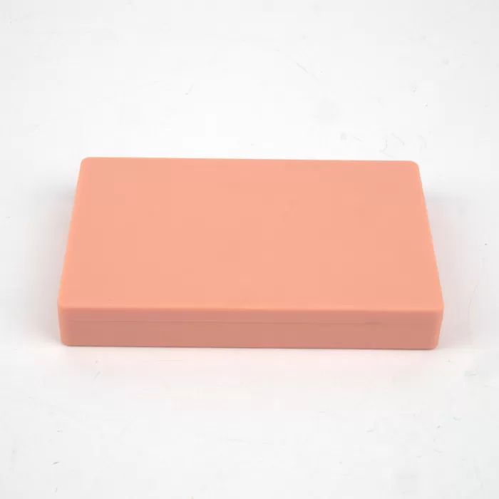 Makeup Package Square Eye Shadow Pigment Palette 6 Colors Round Inner Pan Pink Transparent Rectangle With Mirror - ES105 - Image 2