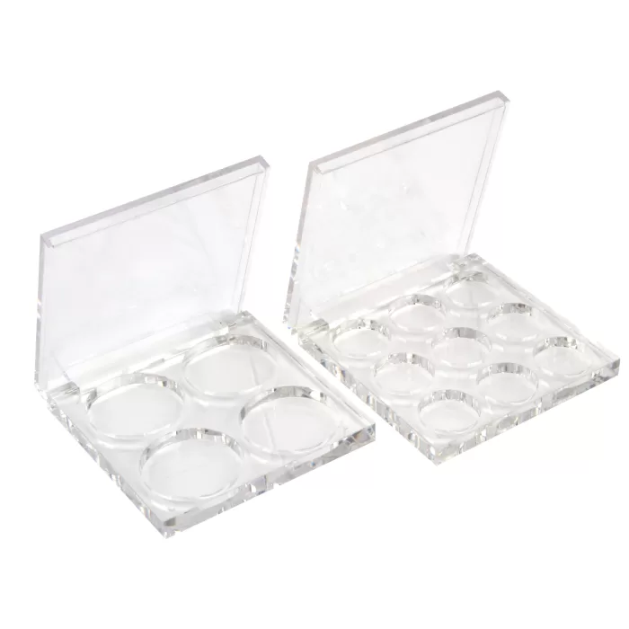 Transparent Square Empty 4 Colors Blusher Case Custom Compact Eyeshadow Palette Private Label - ES109 - Image 4