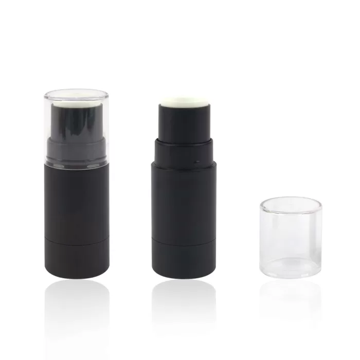 Private Label Cosmetics Packaging Round Empty Highlight Concealer Foundation Contour Stick Container Black - F002