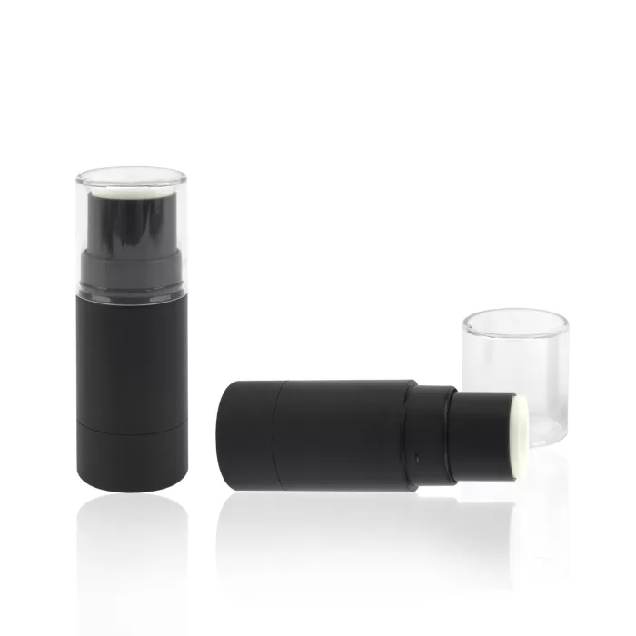 Private Label Cosmetics Packaging Round Empty Highlight Concealer Foundation Contour Stick Container Black - F002 - Image 3