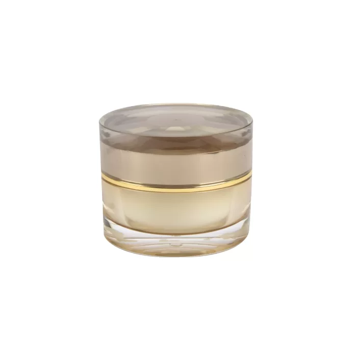High Quality Luxury Gold Empty Round Cream Jar Double Wall Purple Moisturizer with Custom Logo Color - J001 - Image 2