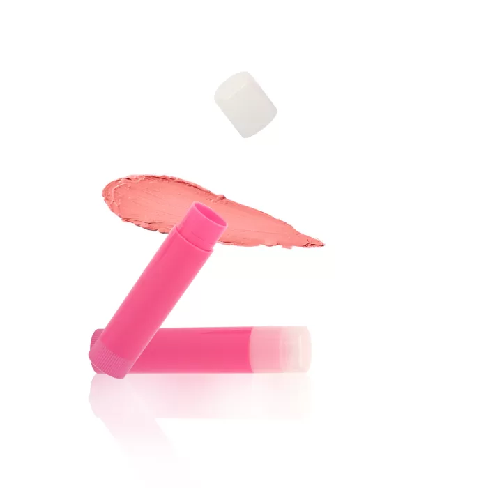 Custom Label Round Lip Balm Packaging Mold Tube Pink Cylinder Container - LB062 - Image 2