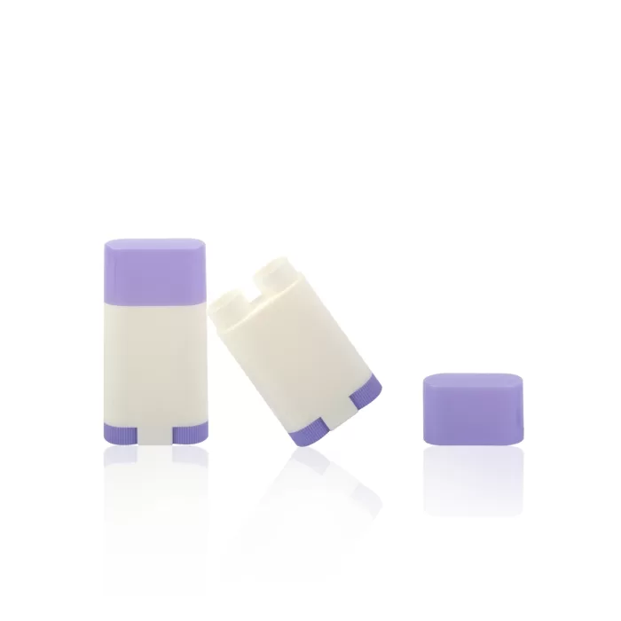 New Arrival Double Lip Balm Container 2 Colors Solid Balm Stick Bottom Rotating Roller Deodorant Empty Tube - LB100 - Image 2