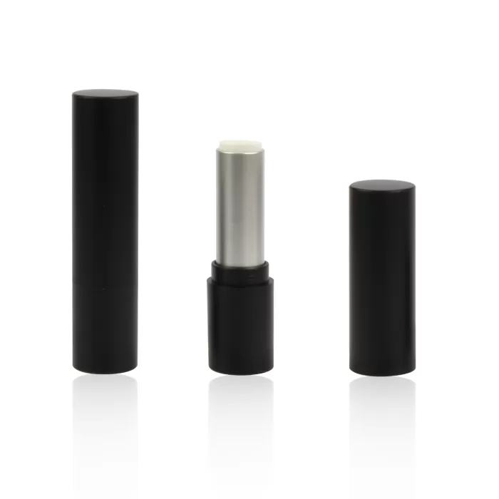 Custom Color Matte Black Round Empty Lip Balm Container Case Packaging - LB199
