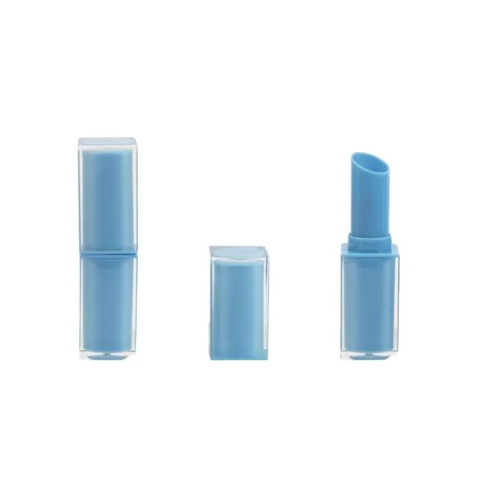 Arrival Custom Color Dual Wall Clear Square Plastic Case Empty Lip Balm Tube Container Eco Friendly - LB207 - Image 2