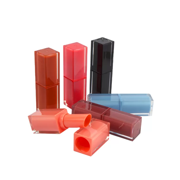 Arrival Custom Color Dual Wall Clear Square Plastic Case Empty Lip Balm Tube Container Eco Friendly - LB207
