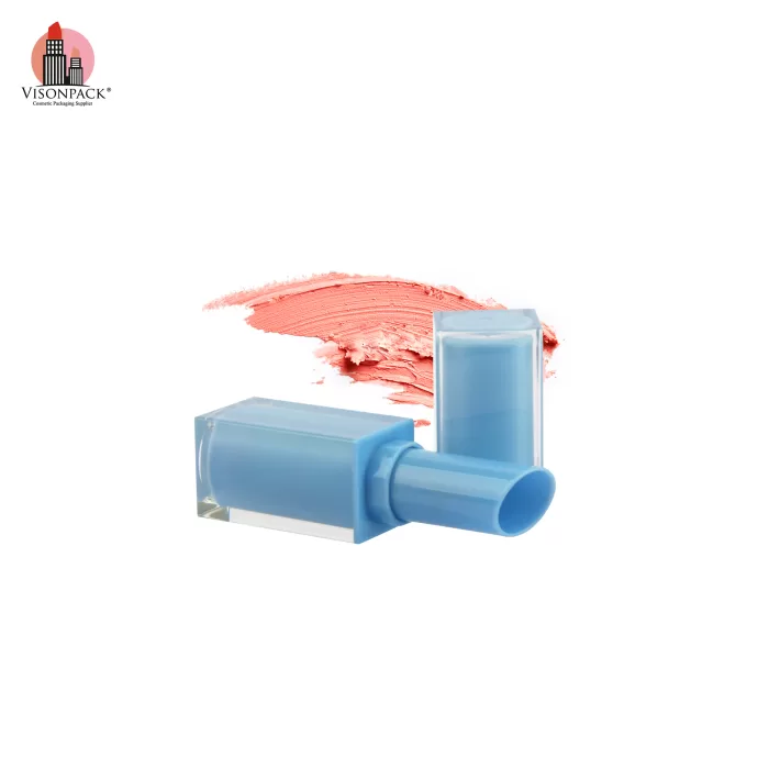 Arrival Custom Color Dual Wall Clear Square Plastic Case Empty Lip Balm Tube Container Eco Friendly - LB207 - Image 3