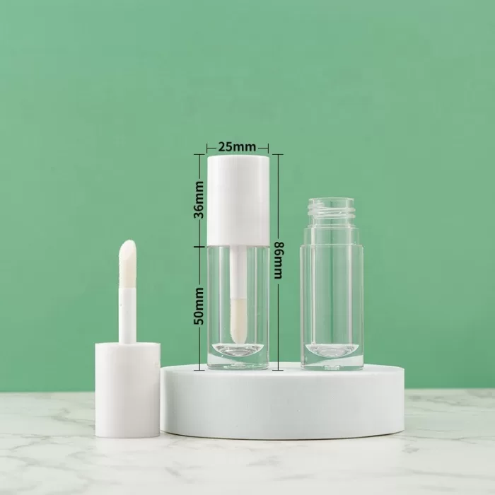 5ml 6ml Plastic Lip Gloss Tube Round Concealer Chubbier Bottle Big Brush Wand Cosmetic Lip Oil Packaging - LG025 - Image 3