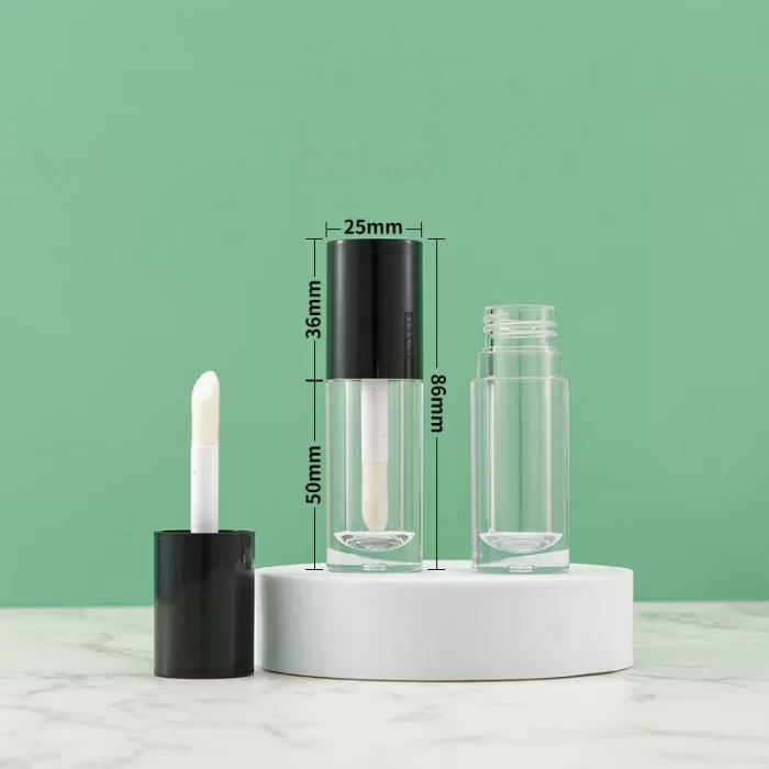 5ml 6ml Plastic Lip Gloss Tube Round Concealer Chubbier Bottle Big Brush Wand Cosmetic Lip Oil Packaging - LG025 - Image 4