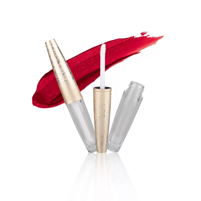 Golden Luxury Lip Gloss Tubes AS Cosmetic Container Round Plastic Case with Cotton Tip Applicator - LG090 - Image 3