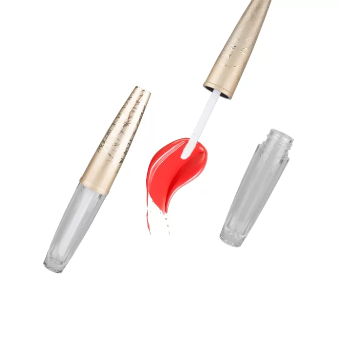 Golden Luxury Lip Gloss Tubes AS Cosmetic Container Round Plastic Case with Cotton Tip Applicator - LG090 - Image 4