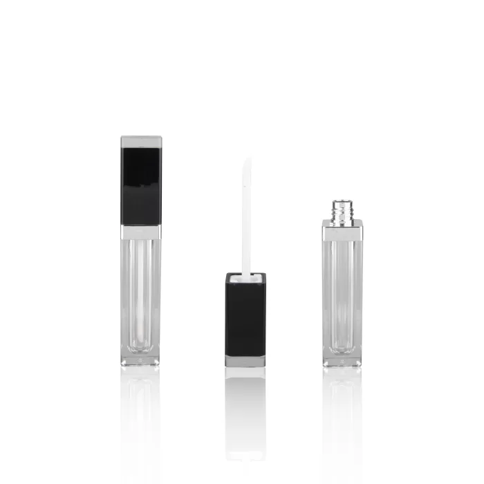 High-Quality Pink Lip Tint Packaging Square Black Lid Big Applicator 5-10ml - LG110