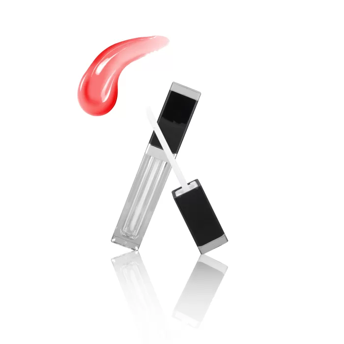 High-Quality Pink Lip Tint Packaging Square Black Lid Big Applicator 5-10ml - LG110 - Image 3
