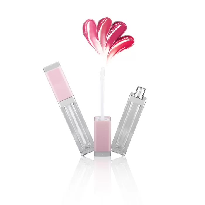 High-Quality Pink Lip Tint Packaging Square Black Lid Big Applicator 5-10ml - LG110 - Image 5